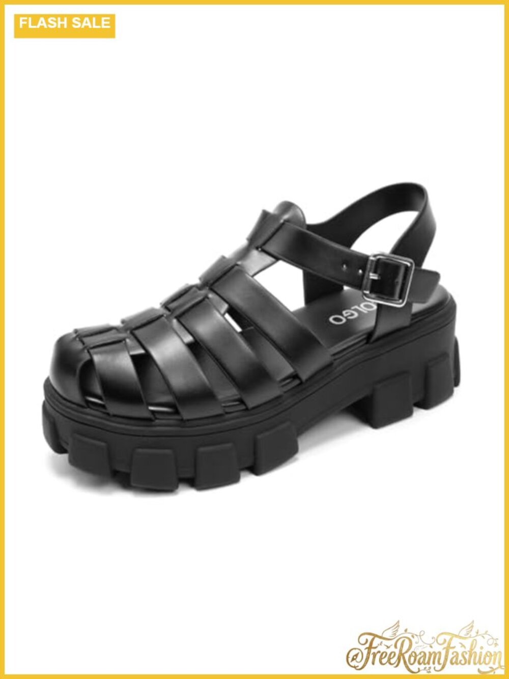Platform Wedge Sandals Chunky Block Heel Adjustable Buckle Fisherman Summer